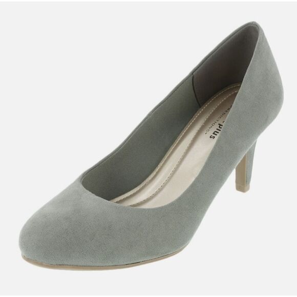 🩵Comfort Plus by Predictions Light Gray Suede Heels Size 7.5 - Picture 2 of 13